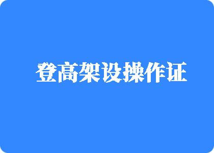 狠狠艹逼视频登高架设操作证